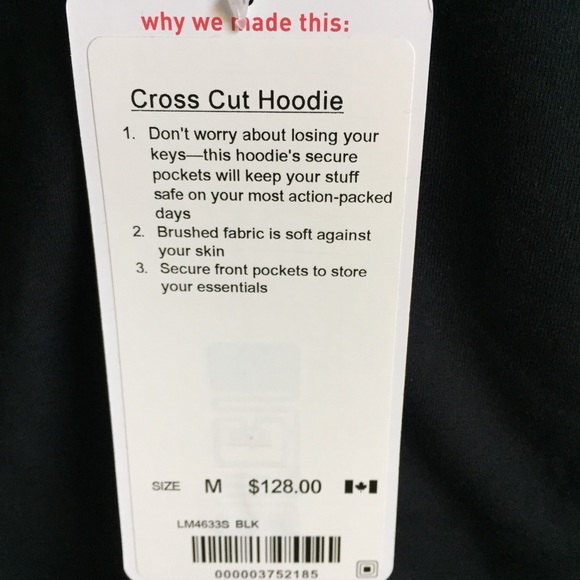 NWT BLACK LULULEMON CROSS CUT HOODIE MEN’S - Picture 2 of 7